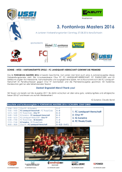 A-Junioren Gwinnen Fontanivas Masters 2016 in Schluein