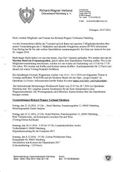 Rundschreiben - Richard Wagner Verband Nürnberg