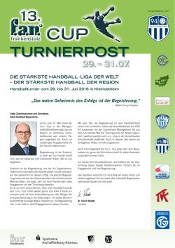 turnierpost - HSG 94 Kahl/Kleinostheim