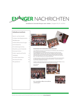 Inhaltsverzeichnis