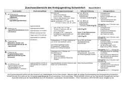 Zuschussübersicht des Kreisjugendring Schweinfurt Stand 05/2013