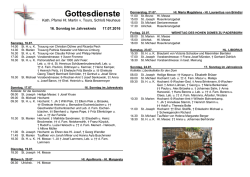 Gottesdienste - Kath. Pfarrei Heiliger Martin von Tours Schlo&szlig;