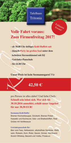 Für Firmen - Tafelhaus Tritonia