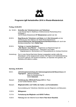 Programm - Interessengemeinschaft Bauernhaus eV