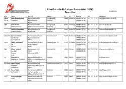 Schweizerische Polizeisportkommission (SPSK) Adressliste
