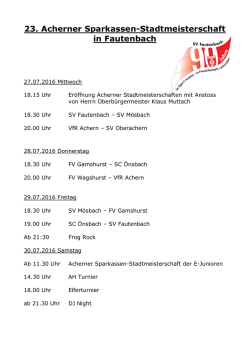 Programm Fußballstadtmeisterschaft 2016