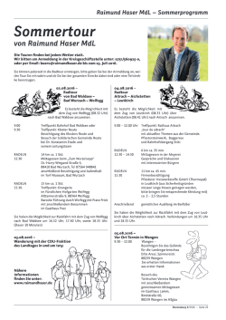 Sommertour Raimund Haser MdL - CDU Kreisverband Ravensburg