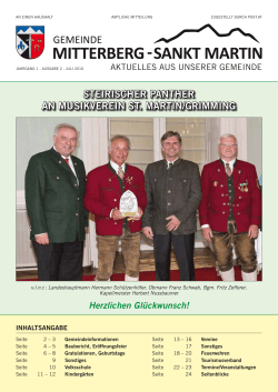 Gemeindezeitung 2/2016 - Gemeinde Mitterberg