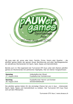 pAUWer games