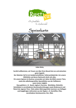 Speisekarte