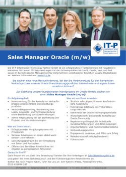 Sales Manager Oracle (m/w) - IT