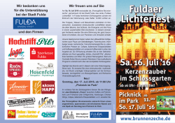 Flyer Lichterfest Fulda 2016