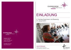 einladung - Evangelische Hochschule Freiburg