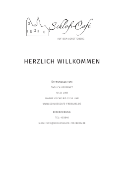 HERZLICH WILLKOMMEN - Schloss