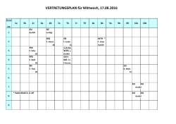 Vertretungsplan Mittwoch 2016