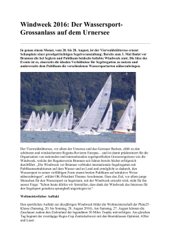 Swiss Sailing, Juli 2016