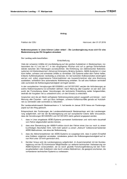 Drucksachen allgemein - Nieders&auml;chsischer Landtag