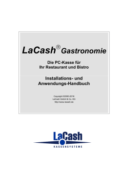 Handbuch LaCash-Gastronomie