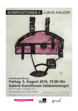 Einladung - Kunstforum Salzkammergut