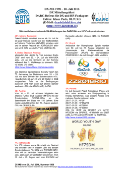 DX-MB 1998 &ndash; 20. Juli 2016 DX Mitteilungsblatt DARC