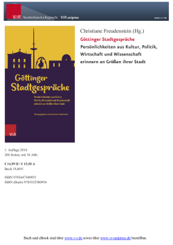 G&ouml;ttinger Stadtgespr&auml;che