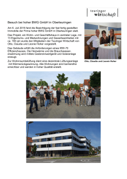 Besuch bei hoher BWG GmbH in Oberteuringen