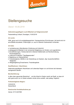 Stellengesuche