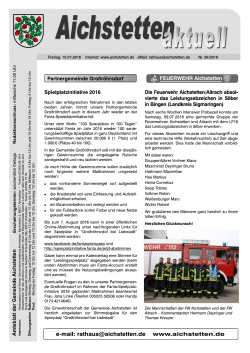 Amtsblatt Aktuell - Ausgabe 2016