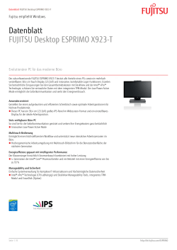 Datenblatt FUJITSU Desktop ESPRIMO X923-T