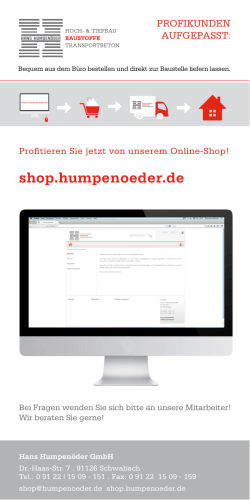 shop.humpenoeder.de - Hans Humpenöder GmbH