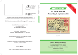 12. Fern-Auktion - Georg Bühler Nachfolger Briefmarken