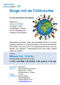 EKS Kurs März und April 2016: Thema «D Natur verwacht