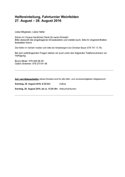 Helfereins&auml;tze Fahren 2016