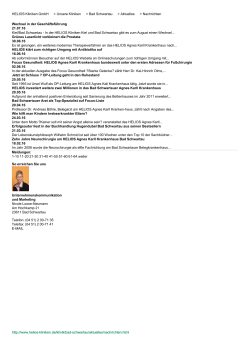 HELIOS Kliniken GmbH > Unsere Kliniken > Bad Schwartau