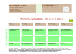 G&acute;Day Catering - Partyservice Schmitt