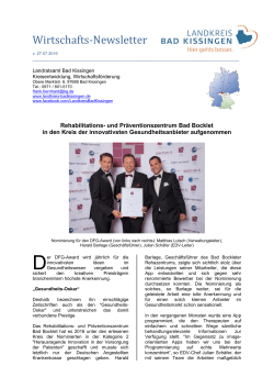 Wirtschafts-Newsletter - Landkreis Bad Kissingen