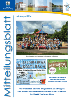 Juli/August 2016 - Postbauer-Heng