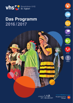 Das Programm 2016 / 2017