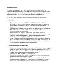 Die Zalando SE, Tamara-Danz-Str. 1, 10243 Berlin, eingetragen im