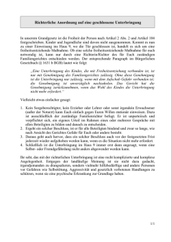 Richterliche Anordnung auf eine geschlossene Unterbringung