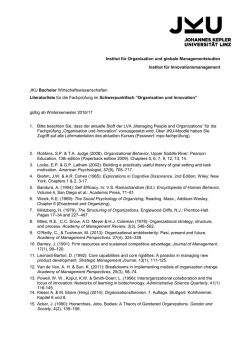 Institut f&uuml;r Organisation und globale Managementstudien