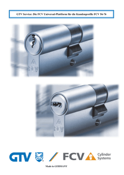 Die FCV Universal-Plattform für die Kundenprofile FCV 56-76