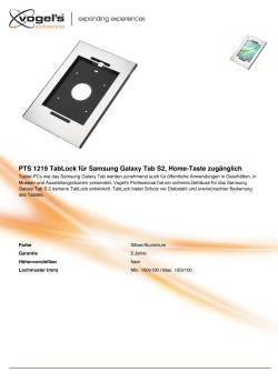 PTS 1219 TabLock für Samsung Galaxy Tab S2, Home