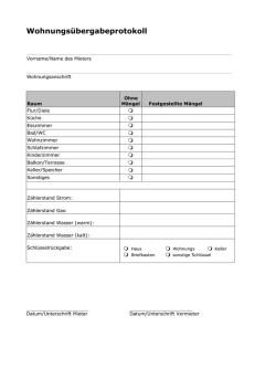Wohnungs&uuml;bergabeprotokoll