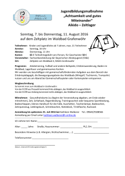 Jugendbildungsma&szlig;nahme &bdquo;Achtsamkeit und gutes Miteinander