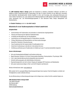 eine/n Mitarbeiter/in in der Studienorganisation.