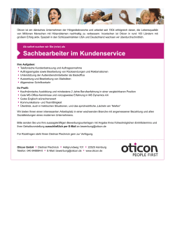 Sachbearbeiter im Kundenservice
