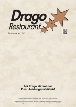 Hauptkarte - Drago Restaurants