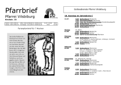 Pfarrbrief 2016/32 - Pfarrei Vilsbiburg
