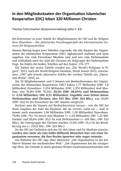 (OIC) leben 320 Millionen Christen